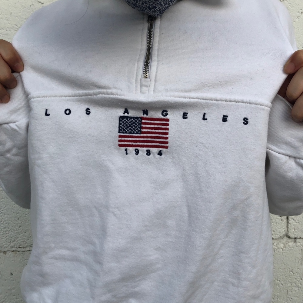 Brandy Melville White Quarter-Zip Sweatshirt - Picture 9 of 11
